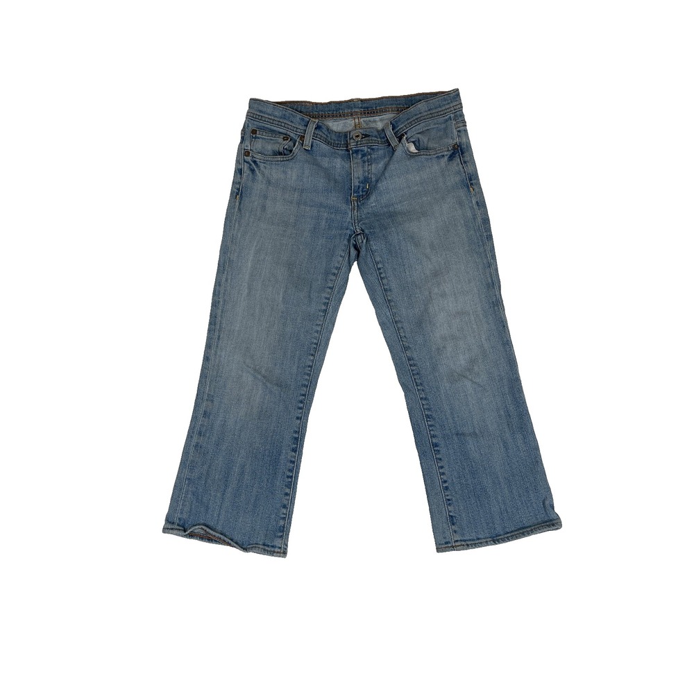 Ralph Lauren RL Polo Jeans Womens 4 Blue Cropped Stretch Denim‎ Jeans Distressed